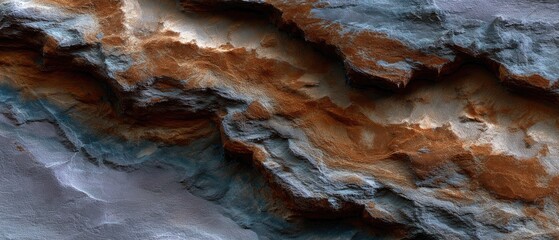 Obraz premium minerals rock background concept. Textured rock surface with layers and earthy tones creating a natural, rugged appearance.