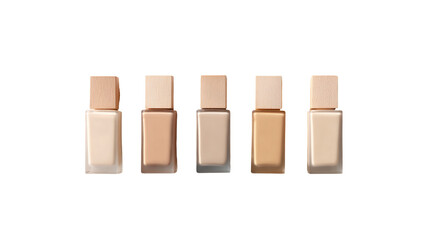 Foundation shades displayed in row