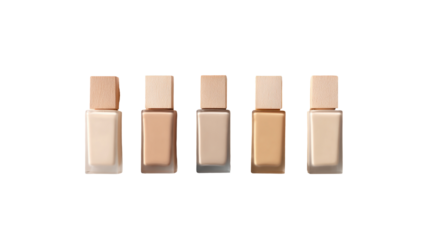 Foundation shades displayed in row