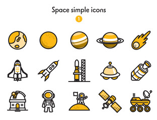 シンプルアイコン集 宇宙