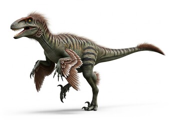 Microraptor, Utahraptor, , white background