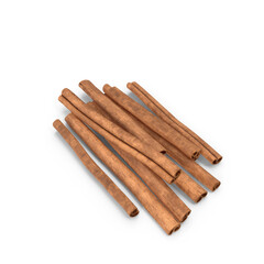cinnamon sticks bundle isolated on transparent background, 3D PNG
