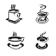 Hot Coffee Cup Icon | Steaming Coffee Mug Vector | Café Drink Illustration