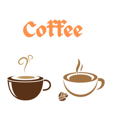 Obraz premium Hot Coffee Cup Icon | Steaming Coffee Mug Vector | Café Drink Illustration