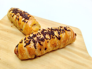 Deliciously Sweet Rolled Pastry Bolen Pisang a Popular Indonesian Street Food Snack