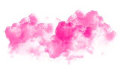 Fototapeta premium Abstract Pink. Purple Cloud Paint Brush Stroke PNG Shape Decoration on Transparent Backgruond
