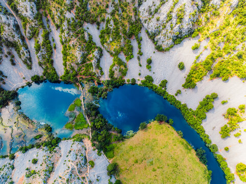 Kudin most or Kudin bridge on Krupa river in Croatia in Velebit National park