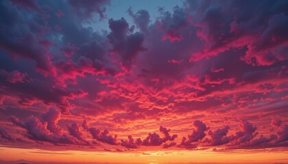 illustration - Sunset Sky Illuminated With Soft Clouds