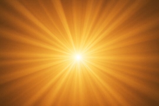 Radiating golden sunburst background with bright glowing center and soft textured light rays ideal for abstract poster or banner template design. Ai generative - Powered by Adobe