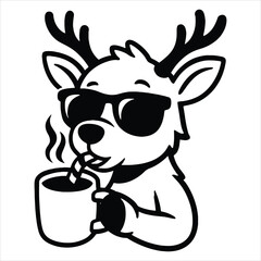 Fototapeta premium Chill Deer Vibes