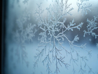 Ice Crystals Growing on Window