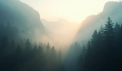 Fog Rolling Over Pine Mountains