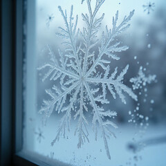 Ice Crystals Growing on Window