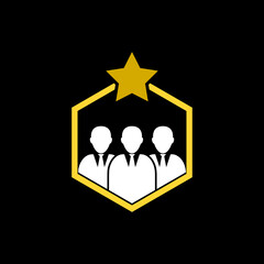 Customer review, feedback icon isolated on black background