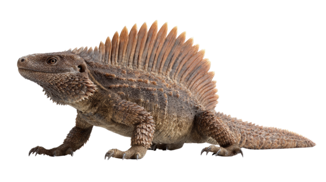 Dimetrodon lizard-like mammal ancestor Transparent background, PNG file