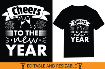 new year t shirt design 2026 cheers to the new year-01