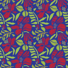 Botanical Floral Seamless Pattern Design