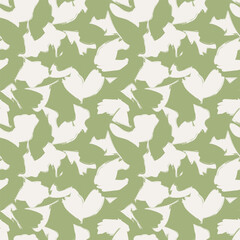Neutral Colour Abstract Leaf Seamless Pattern Design