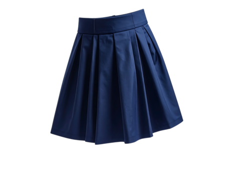 軽やかに舞うネイビースカート｜背景なし・透過PNG