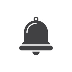 Notification bell solid vector icon