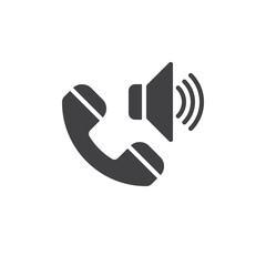 Phone call solid vector icon