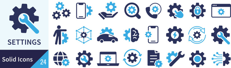 ベクターの設定に関するシルエットアイコンセット
