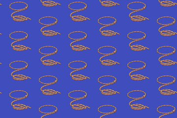 Cowboy lasso rope retro pattern design set for western and rodeo theme. Wild west vintage pattern graphic. Country cowboy pattern label element designs