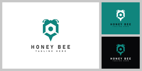 Honey Bee Logo – Minimal Cute Bee Icon for Sweet Brand and Organic Product Design
