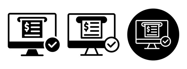 E Receipt Icon Collectio Glyph & Mixed Style