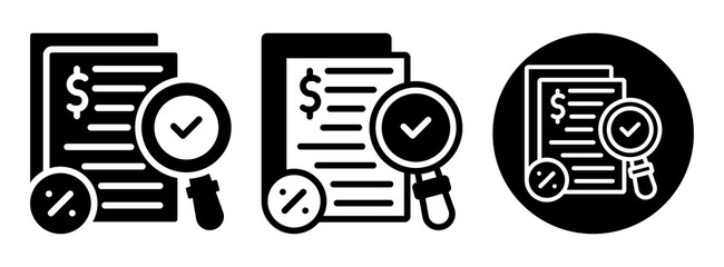 Tax Audit Icon Collectio Glyph & Mixed Style