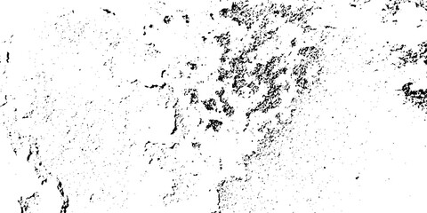 Distress urban overlay spotted concrete grain surface grainy noise rust wall grunge black splatter and white background. damaged chalk crack rough ink wall texture.	