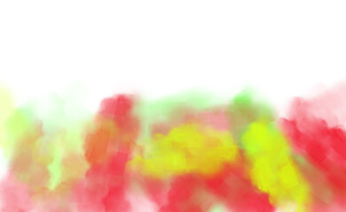 Vibrant abstract swirls of red yellow and green paint textures on