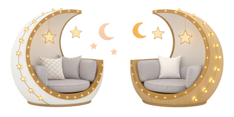 Moon chair, crescent moon chair, kids moon seat, pink moon chair, nursery moon chair, dreamy kids furniture, whimsical chair, moon shaped bed, starry chair, cozy reading nook, crescent lounger, moon s