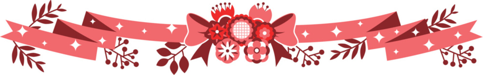 花の装飾ライン