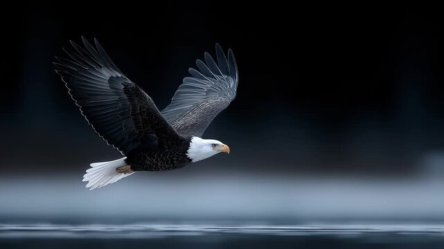 Magnificent Moment of an Eagle Soaring Through the Sky