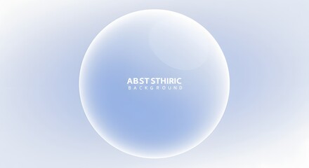 A soft blue-toned abstract background with a luminous, glowing sphere at its center