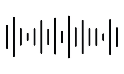 Sound wave or voice message icon. Music waveform, track radio play. Vector illustration EPS 10