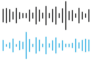 Vector set of sound waves icons. Audio waves png, radio waves. Interface design. EPS 10
