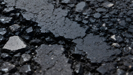 This textured asphalt surface provides a versatile backdrop for various creative projects and design applications