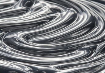 Abstract Swirling Metallic Toothpaste Surface Beautiful Liquid Metal Effect Industrial Aesthetic Reflection of Light Texture