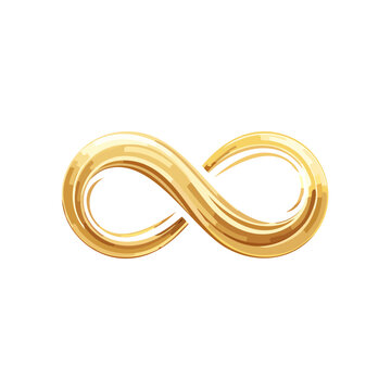 Golden Infinity Symbol with Textured Metallic Finish.