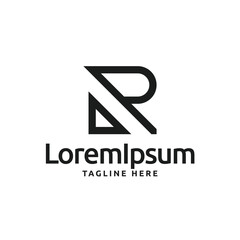 Letter r logo design icon