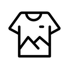 Obraz premium T-Shirt Line Icon Minimal Clothing and Fashion Symbol for Apparel, Casual Wear, and Retail Concepts