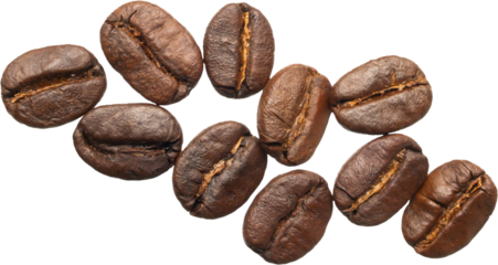 coffee beans isolated on white background