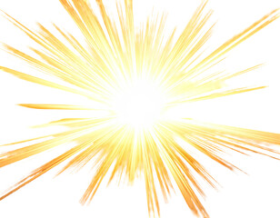 Bright, explosive burst of golden light with sharp, radiating lines