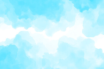 Sky Blue Watercolor Abstract Background Dreamy Texture Soothing Gradient Design Artistic Visual Element