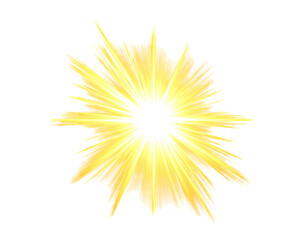 Fototapeta premium Radiant burst of bright yellow light emanates from a central point