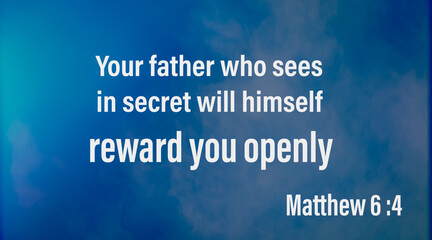 Motivational and encouraging bible word of god with colorful background. Christian faith