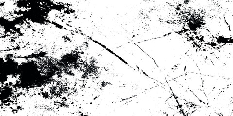 Grunge background black and white. Texture of chips, cracks, scratches, scuffs, Abstract Black and White Grunge Backdrop with Film Grain, Ink Smudges, and Heavy Stains.