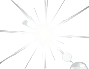 Bright white radial splashburst with streaks against black